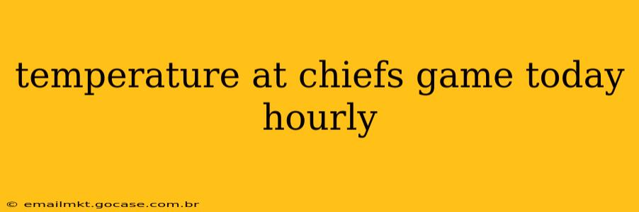 temperature at chiefs game today hourly