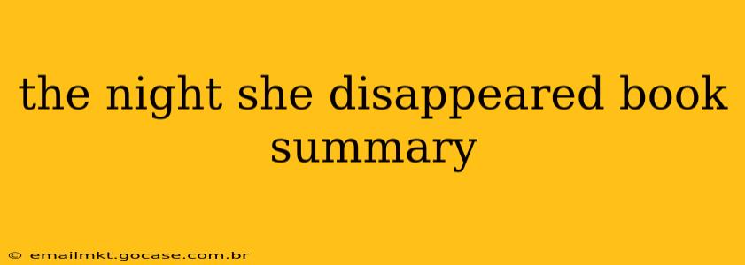 the night she disappeared book summary