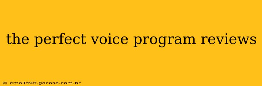 the perfect voice program reviews