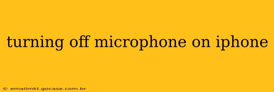 turning off microphone on iphone