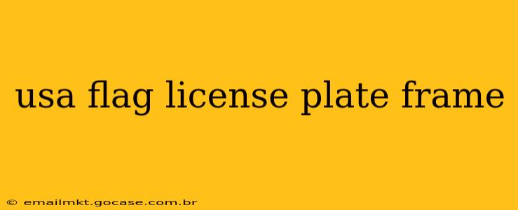 usa flag license plate frame