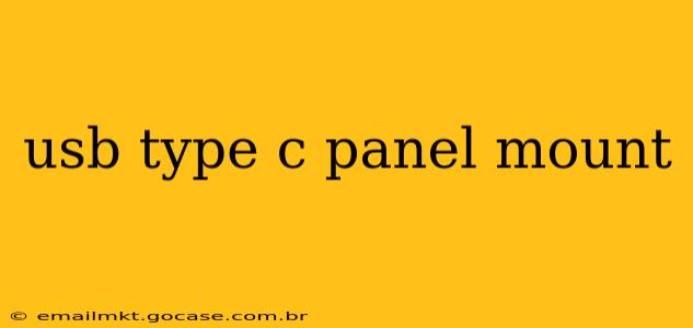 usb type c panel mount