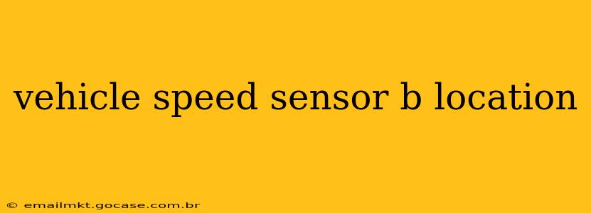 vehicle speed sensor b location