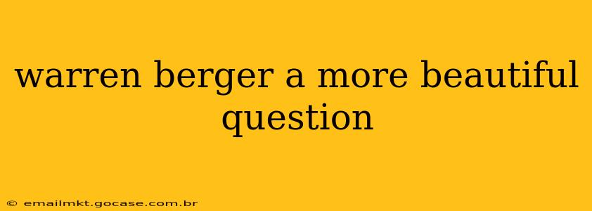 warren berger a more beautiful question