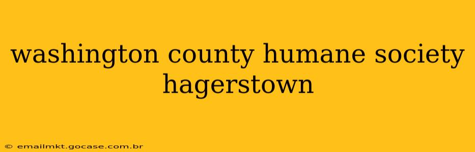 washington county humane society hagerstown