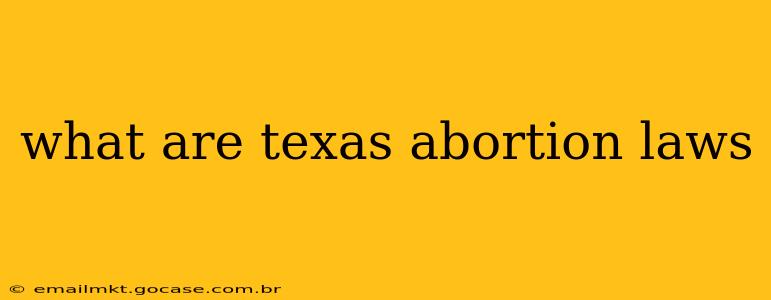 what are texas abortion laws