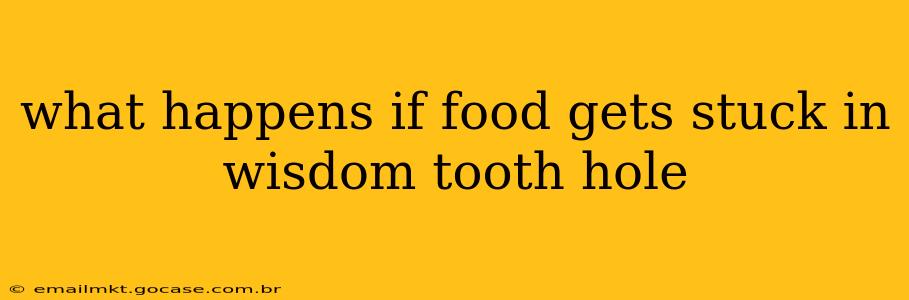 what happens if food gets stuck in wisdom tooth hole