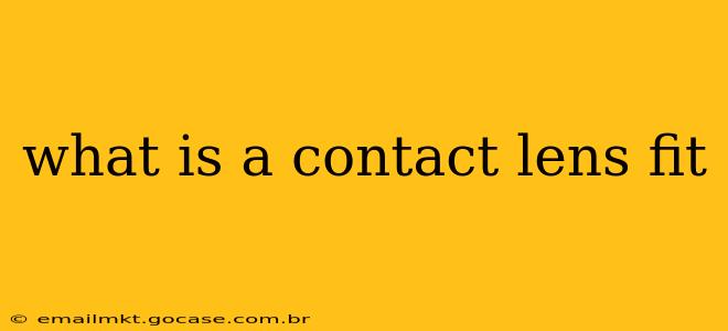 what is a contact lens fit