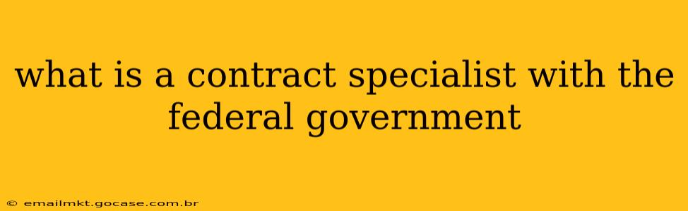 what is a contract specialist with the federal government