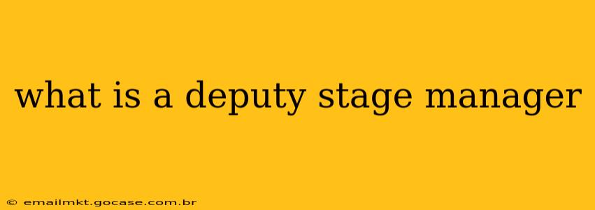 what is a deputy stage manager