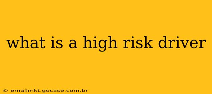 what is a high risk driver