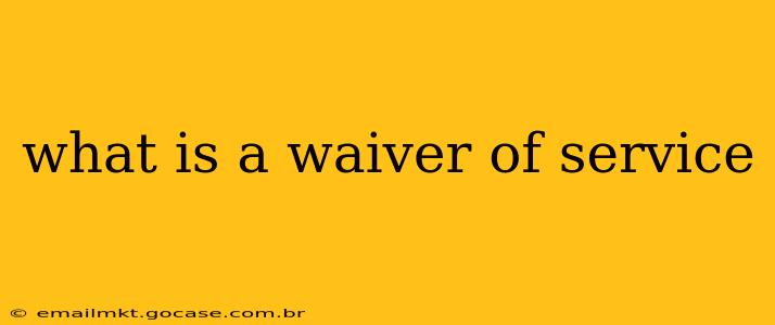 what is a waiver of service