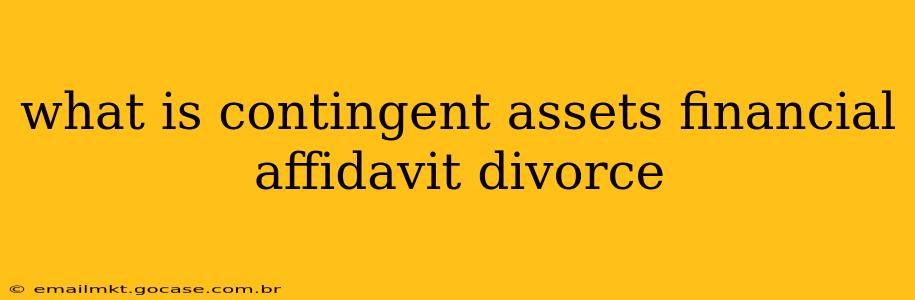 what is contingent assets financial affidavit divorce