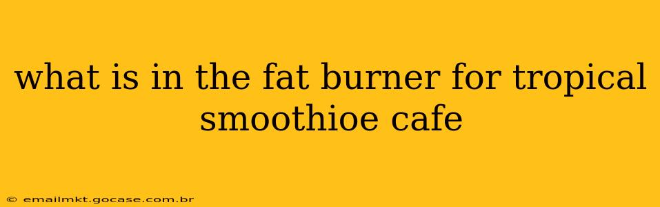 what is in the fat burner for tropical smoothioe cafe