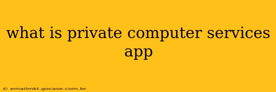 what is private computer services app