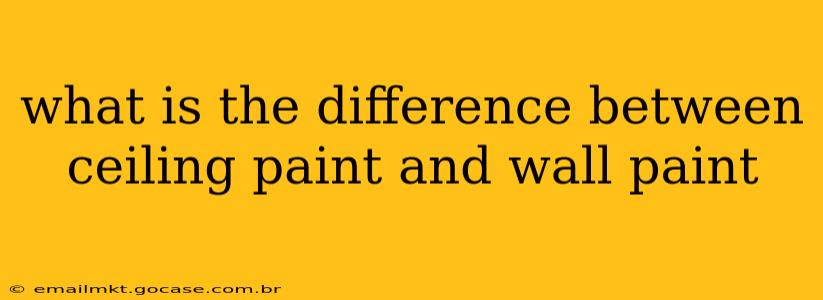 what is the difference between ceiling paint and wall paint