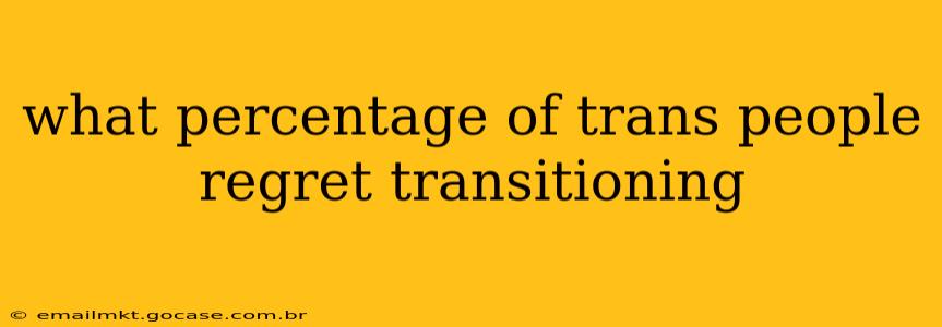 what percentage of trans people regret transitioning