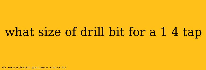 what size of drill bit for a 1 4 tap