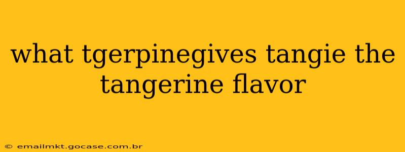 what tgerpinegives tangie the tangerine flavor