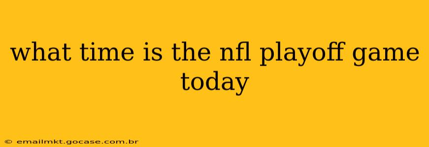 what time is the nfl playoff game today