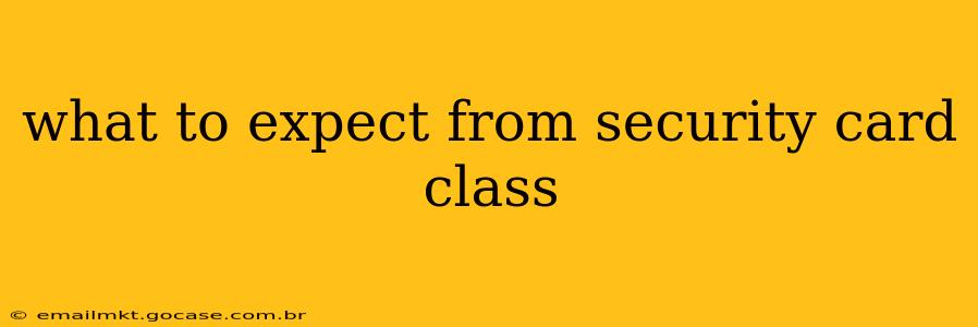 what to expect from security card class