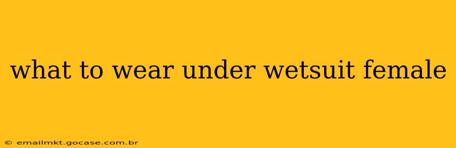 what to wear under wetsuit female