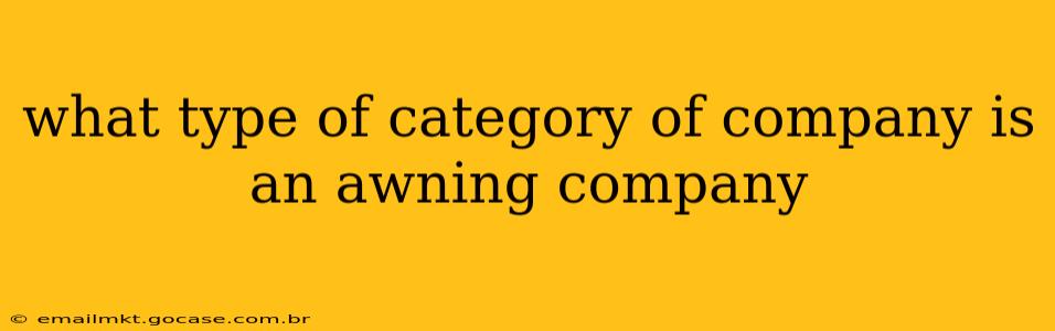what type of category of company is an awning company