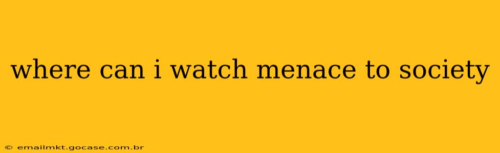 where can i watch menace to society