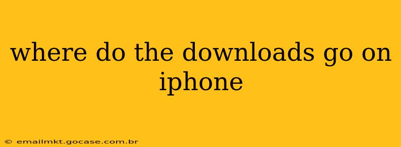 where do the downloads go on iphone