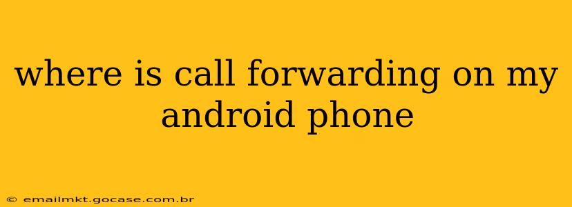 where is call forwarding on my android phone