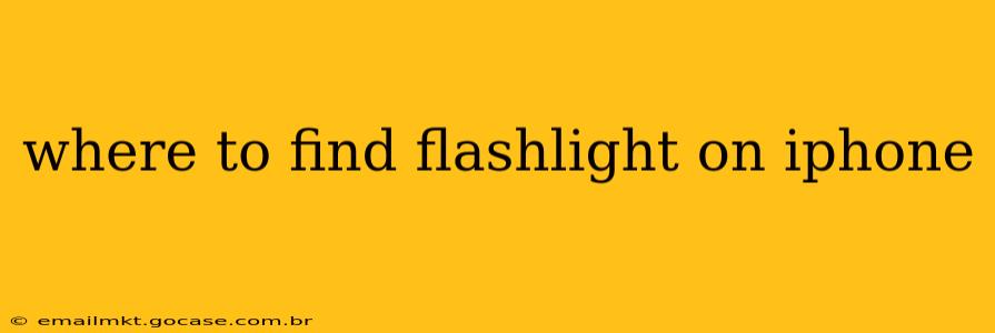 where to find flashlight on iphone