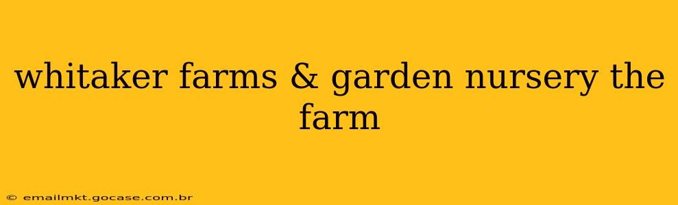 whitaker farms & garden nursery the farm