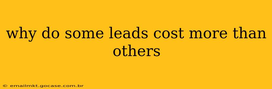 why do some leads cost more than others