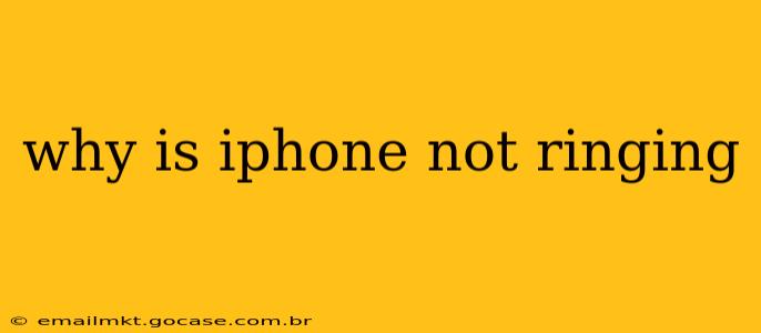 why is iphone not ringing