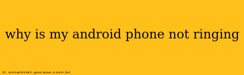 why is my android phone not ringing