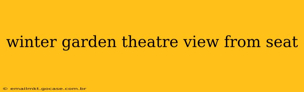 winter garden theatre view from seat