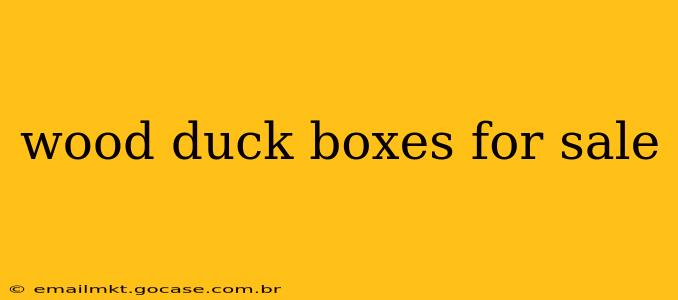 wood duck boxes for sale