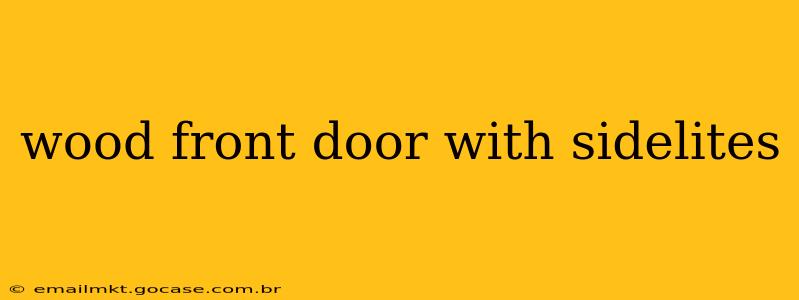 wood front door with sidelites
