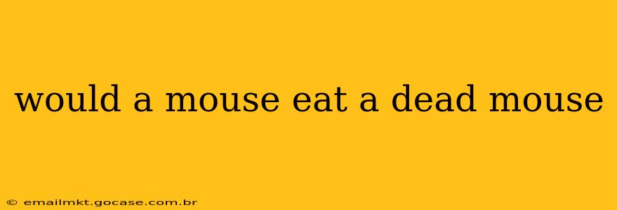 would a mouse eat a dead mouse